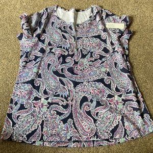 NWT Croft & Barrow Paisley Top